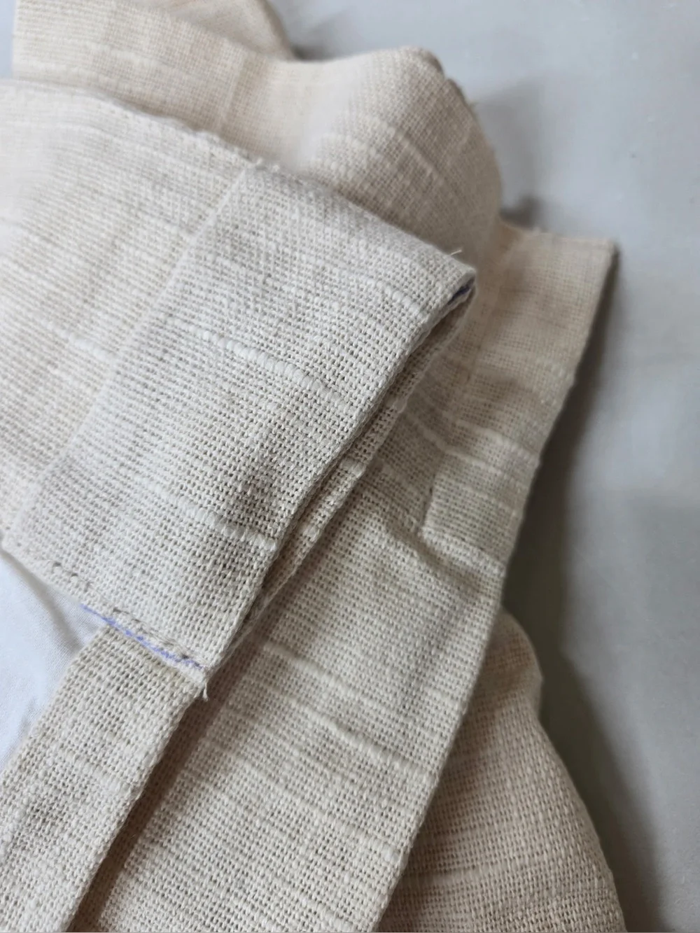 NWT QUINCE Set Of 2 48x84 Cotton Slub Curtains Natural 0968